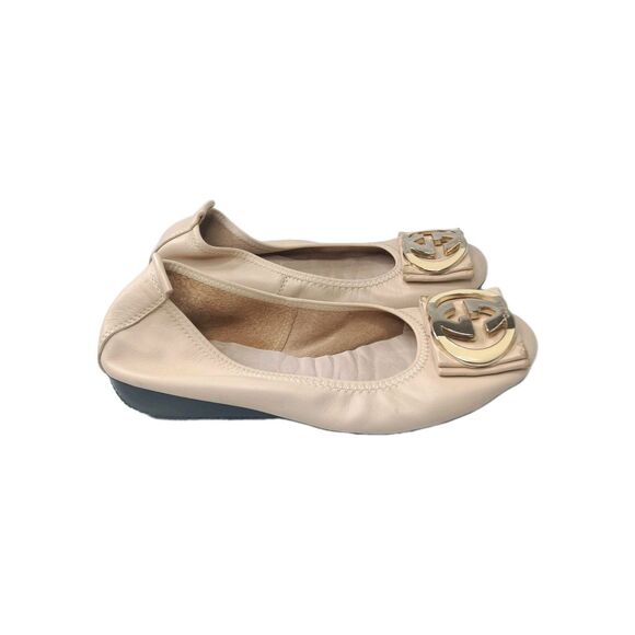 Gucci Interlocking G Logo Leather Ballet Flats Women's Shoes Sz EU 37/ 7M AS IS - Picture 4 of 16